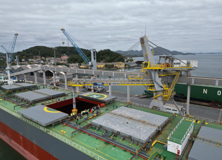 Primeira Operação de Grãos no TESC